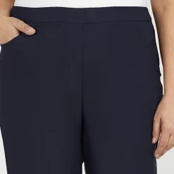 Alfred Dunner Classics Womens Plus Slim Pull-On Pants