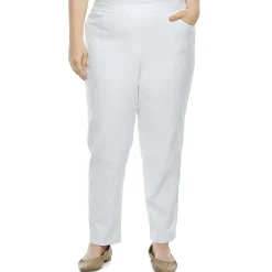 Alfred Dunner Classics Womens Plus Slim Pull-On Pants