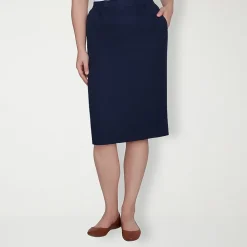 Alfred Dunner Classics Womens Mid Rise Pencil Skirt