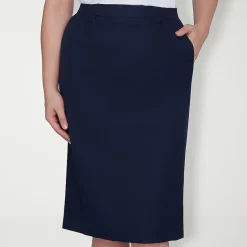 Alfred Dunner Classics Womens Mid Rise Pencil Skirt