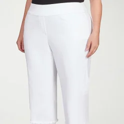 Alfred Dunner Classics Womens Plus Mid Rise Stretch Fabric Capri Jean