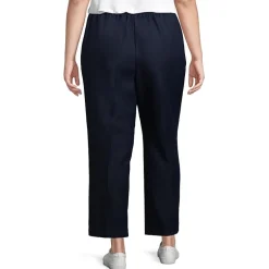 Alfred Dunner Classics Womens Plus Straight Pull-On Pants