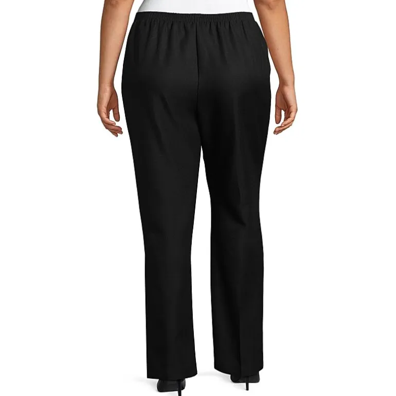 Alfred Dunner Classics Womens Plus Straight Pull-On Pants