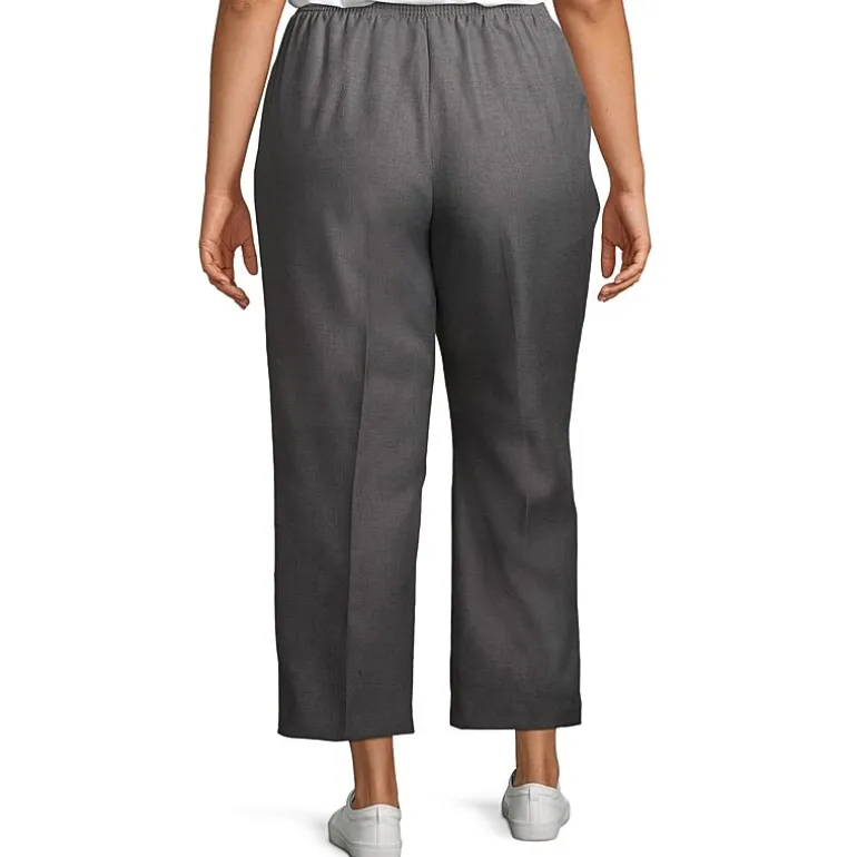 Alfred Dunner Classics Womens Plus Straight Pull-On Pants