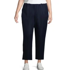 Alfred Dunner Classics Womens Plus Straight Pull-On Pants