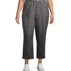 Alfred Dunner Classics Womens Plus Straight Pull-On Pants