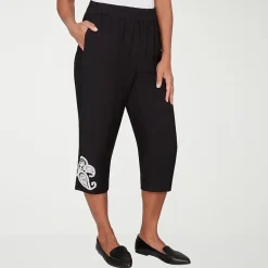 Alfred Dunner Crowd Pleaser Womens Straight Capri Pant