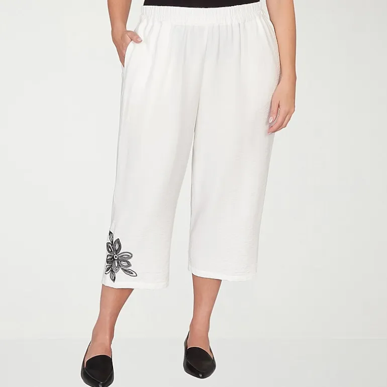 Alfred Dunner Crowd Pleaser Womens Plus Straight Capri Pant
