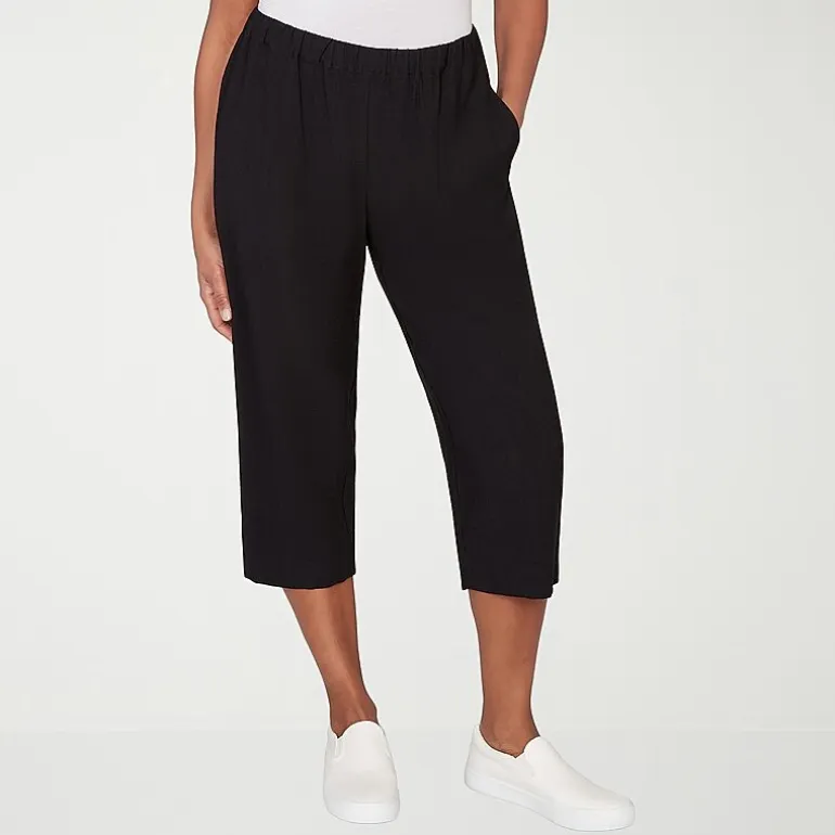 Alfred Dunner Crowd Pleaser Womens Straight Capri Pant