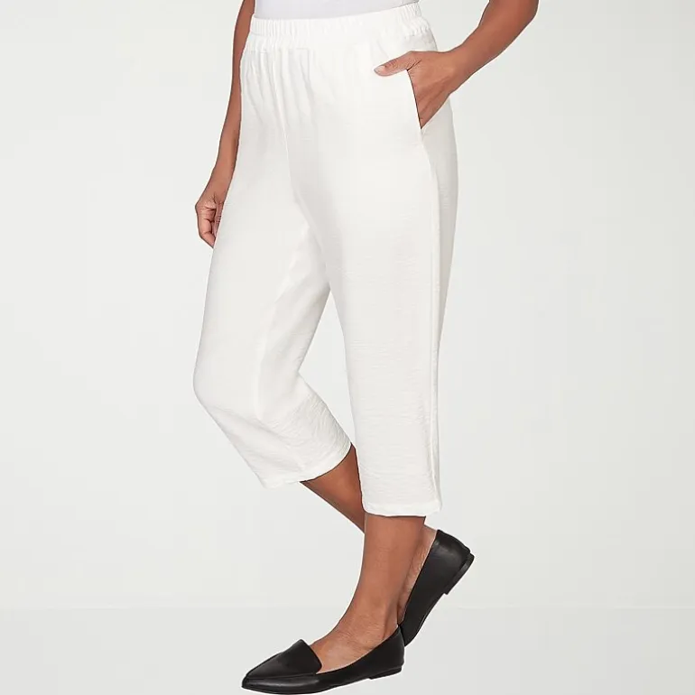 Alfred Dunner Crowd Pleaser Womens Straight Capri Pant