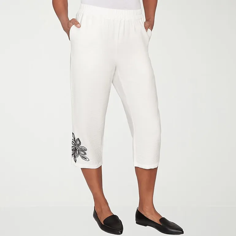 Alfred Dunner Crowd Pleaser Womens Straight Capri Pant