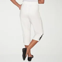 Alfred Dunner Crowd Pleaser Womens Straight Capri Pant