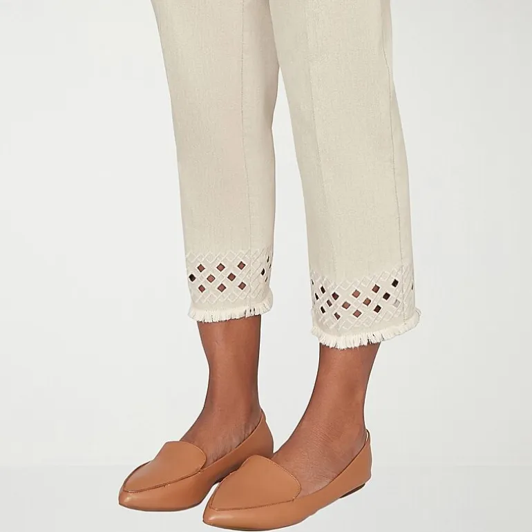 Alfred Dunner Detail Driven Womens Straight Ankle Pant