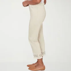 Alfred Dunner Detail Driven Womens Straight Ankle Pant