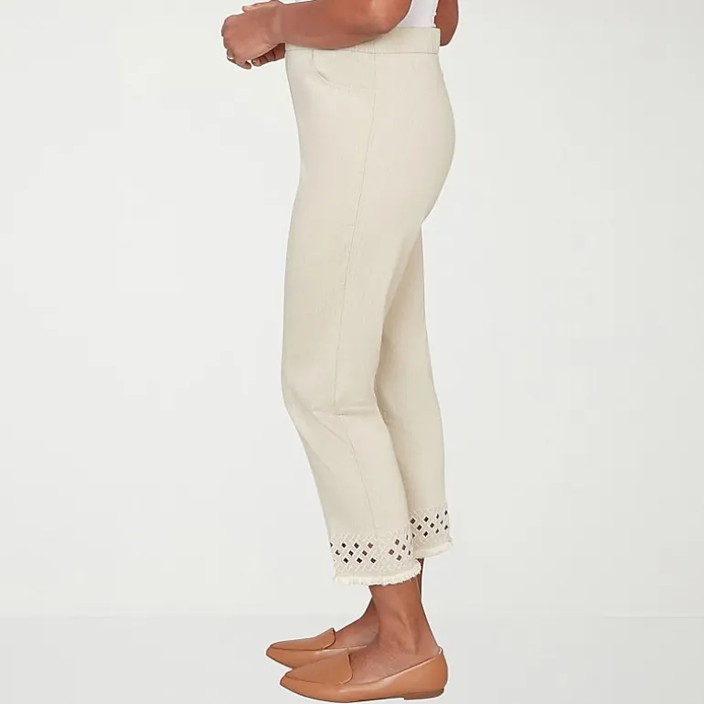 Alfred Dunner Detail Driven Womens Straight Ankle Pant