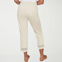 Alfred Dunner Detail Driven Womens Straight Ankle Pant