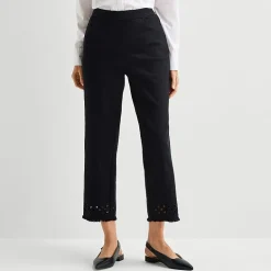 Alfred Dunner Detail Driven Womens Straight Ankle Pant