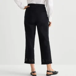 Alfred Dunner Detail Driven Womens Straight Ankle Pant