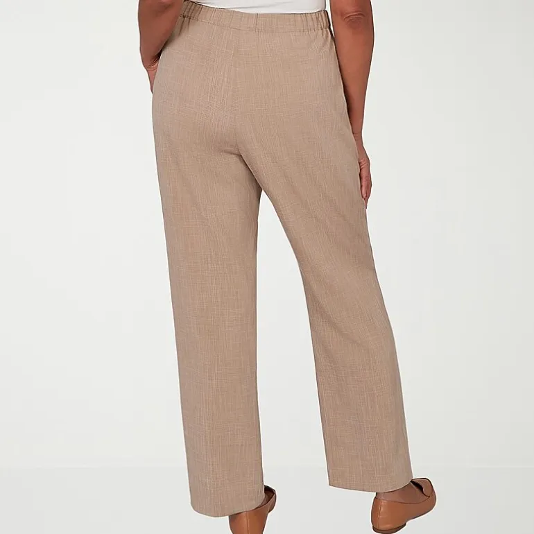 Alfred Dunner Grand Bazaar Womens Straight Mid Rise Pull-On Pant