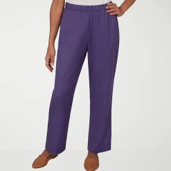 Alfred Dunner Grand Bazaar Womens Straight Mid Rise Pull-On Pant