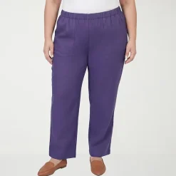Alfred Dunner Grand Bazaar Womens Straight Mid Rise Pull-On Pant