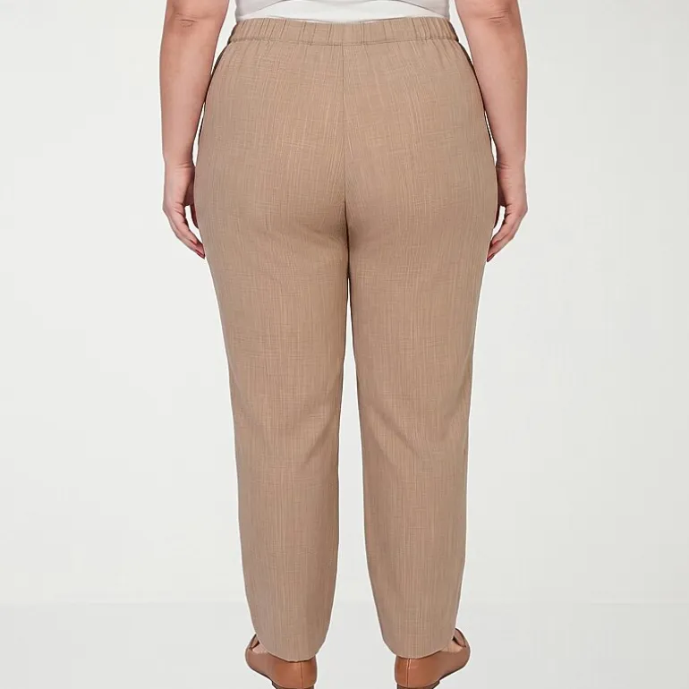 Alfred Dunner Grand Bazaar Womens Straight Mid Rise Pull-On Pant