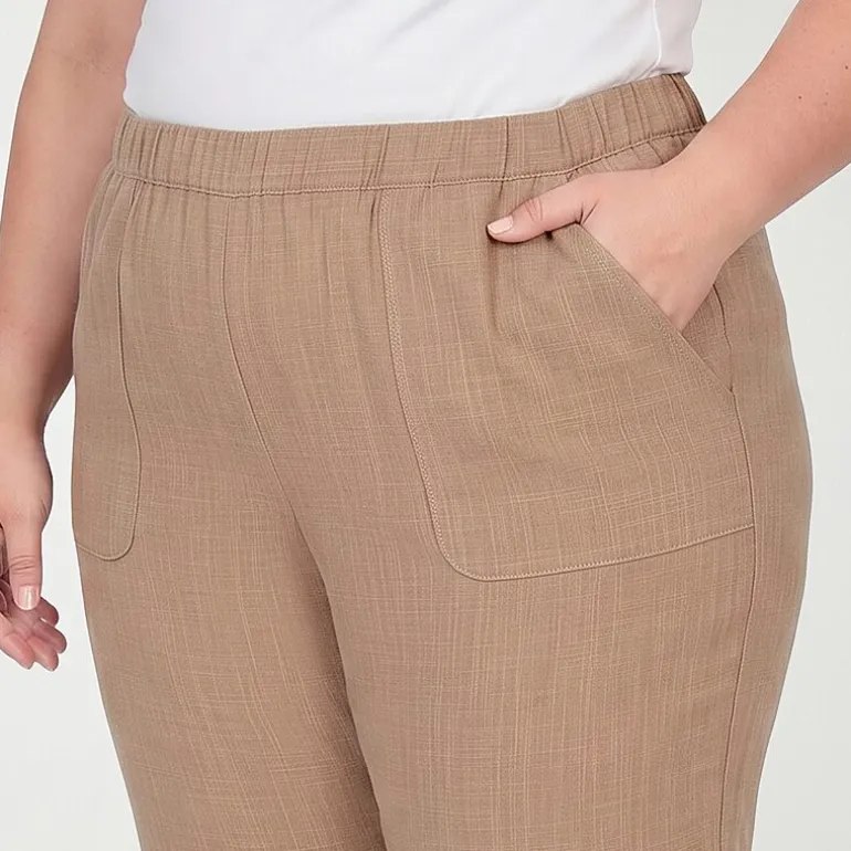 Alfred Dunner Grand Bazaar Womens Straight Mid Rise Pull-On Pant