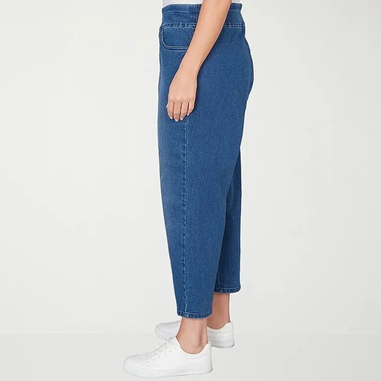 Alfred Dunner Hilton Head Womens Mid Rise Stretch Fabric Straight Leg Jean