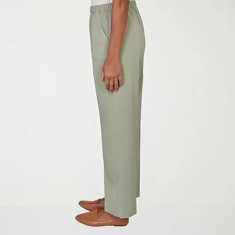 Alfred Dunner Indigo Girls Womens Mid Rise Pull-On Pant