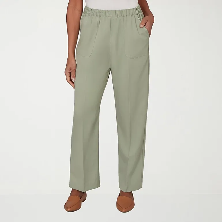 Alfred Dunner Indigo Girls Womens Mid Rise Pull-On Pant