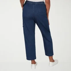 Alfred Dunner Indigo Girls Womens Mid Rise Cropped Pant