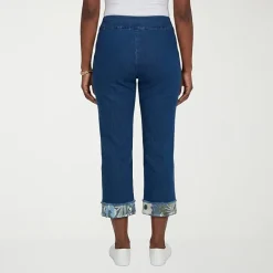 Alfred Dunner Indigo Girls Womens Mid Rise Straight Leg Jean
