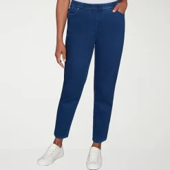 Alfred Dunner Indigo Girls Womens Mid Rise Straight Leg Jean