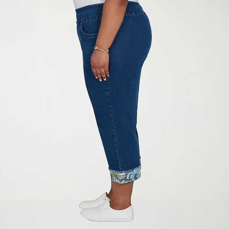 Alfred Dunner Inidigo Girls Womens Mid Rise Straight Leg Jean