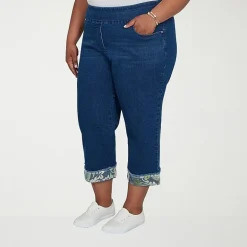 Alfred Dunner Inidigo Girls Womens Mid Rise Straight Leg Jean