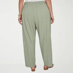 Alfred Dunner Inidigo Girls Womens Straight Mid Rise Pull-On Pant