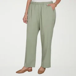 Alfred Dunner Inidigo Girls Womens Straight Mid Rise Pull-On Pant