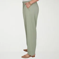 Alfred Dunner Inidigo Girls Womens Straight Mid Rise Pull-On Pant