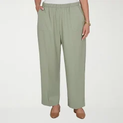 Alfred Dunner Inidigo Girls Womens Straight Mid Rise Pull-On Pant