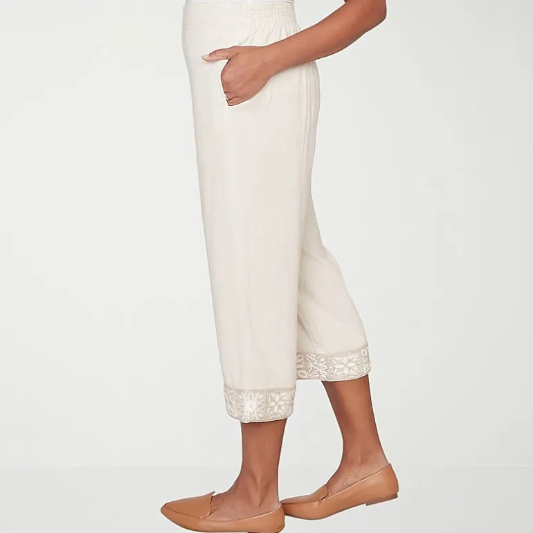 Alfred Dunner Natural Wonder Womens Straight Capri Pant