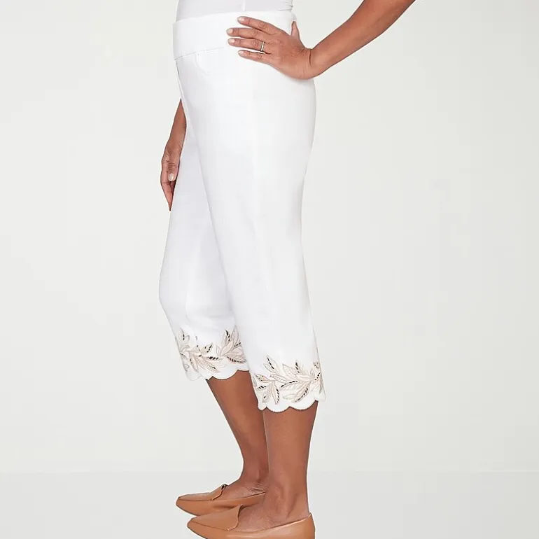 Alfred Dunner Natural Wonder Womens Straight Capri Pant