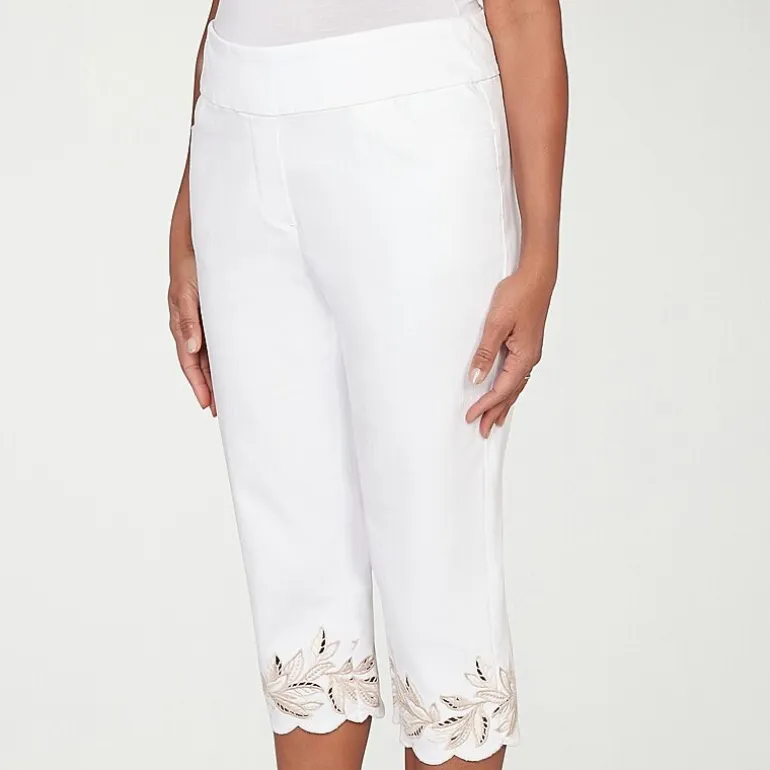 Alfred Dunner Natural Wonder Womens Straight Capri Pant