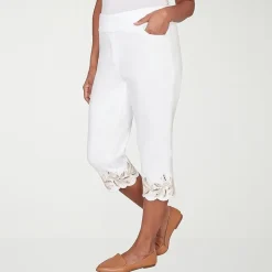 Alfred Dunner Natural Wonder Womens Straight Capri Pant