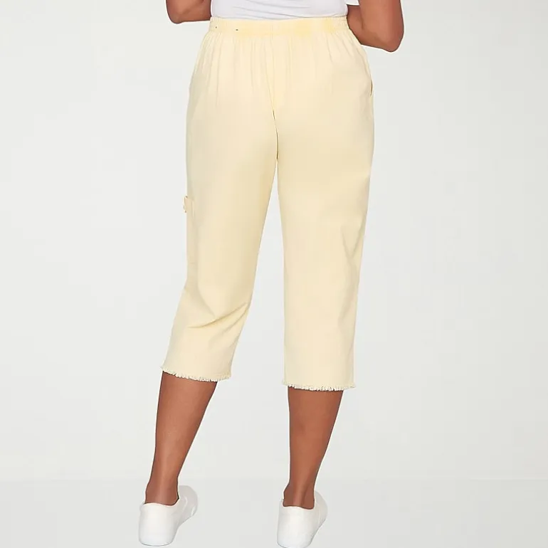 Alfred Dunner Out Of The Blue Womens Straight Capri Pant