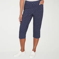 Alfred Dunner Port Side Womens Straight Capri Pant