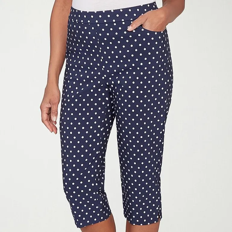 Alfred Dunner Port Side Womens Straight Capri Pant