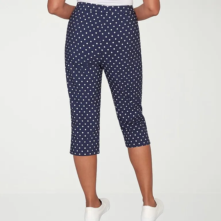 Alfred Dunner Port Side Womens Straight Capri Pant
