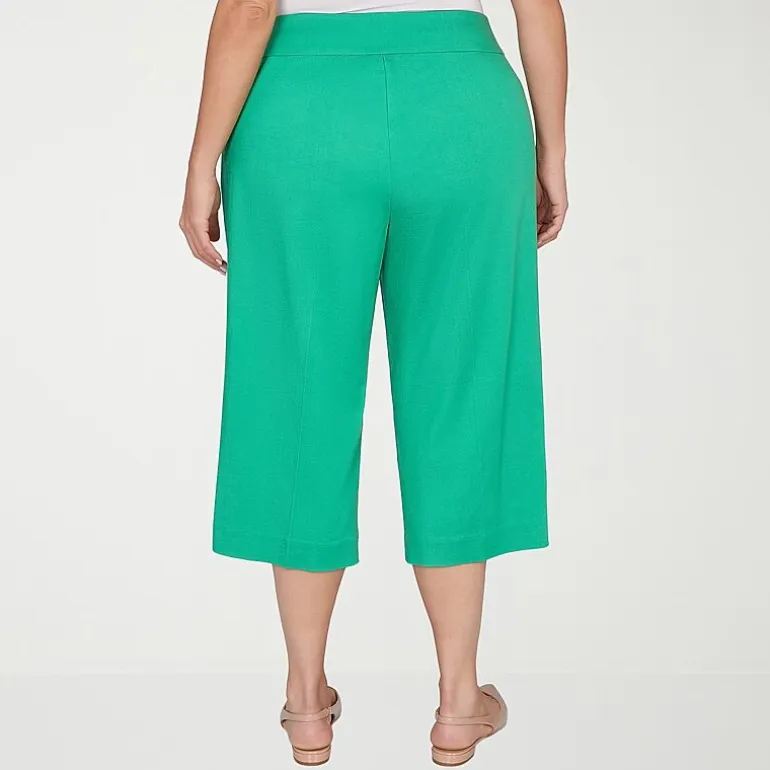 Alfred Dunner Resort Living Womens Wide Leg Capri Pant