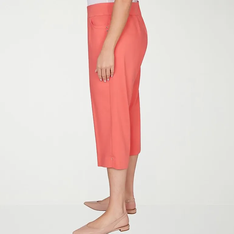 Alfred Dunner Resort Living Womens Wide Leg Capri Pant