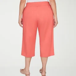 Alfred Dunner Resort Living Womens Wide Leg Capri Pant